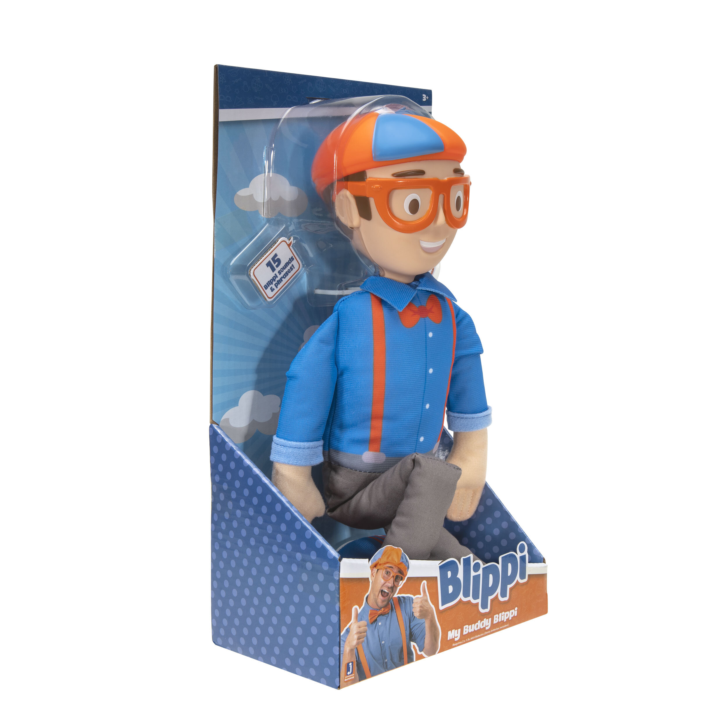 Pacific Designs Blippi Feature Plush- My Buddy Blippi With Sound Effec